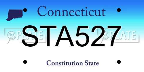 STA527 Connecticut License Plate