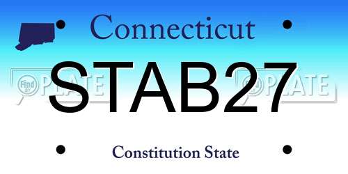 STAB27 Connecticut License Plate