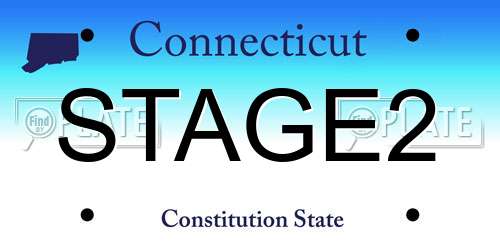 STAGE2 Connecticut License Plate