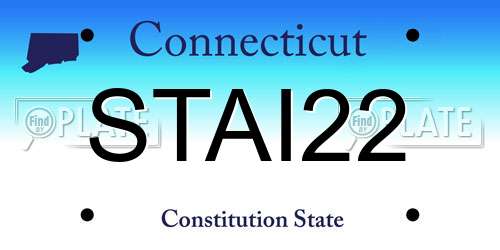 STAI22 Connecticut License Plate