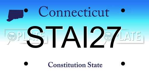 STAI27 Connecticut License Plate