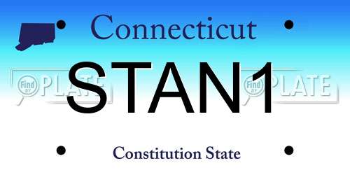 STAN1 Connecticut License Plate