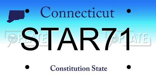 STAR71 Connecticut License Plate
