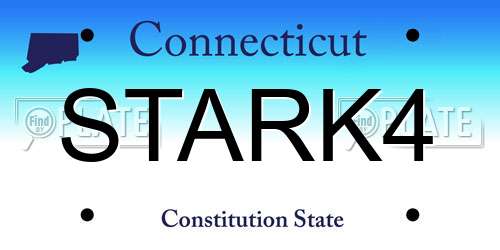 STARK4 Connecticut License Plate