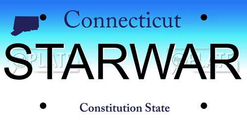STARWAR Connecticut License Plate