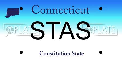 STAS Connecticut License Plate