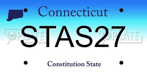 STAS27 Connecticut License Plate