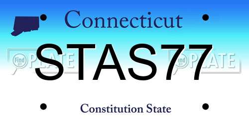 STAS77 Connecticut License Plate