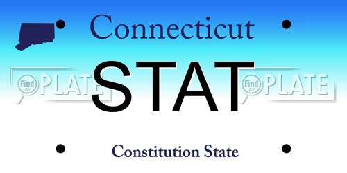 STAT Connecticut License Plate