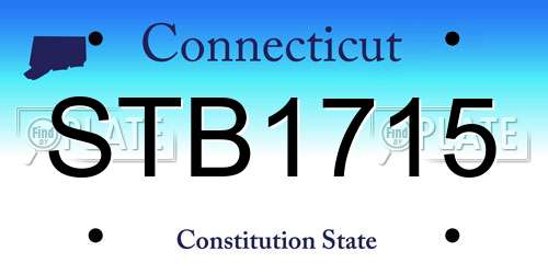 STB1715 Connecticut License Plate