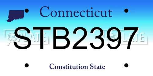 STB2397 Connecticut License Plate