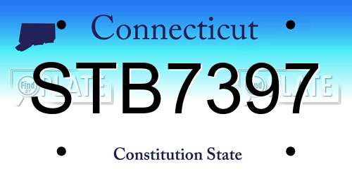 STB7397 Connecticut License Plate