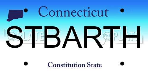 STBARTH Connecticut License Plate