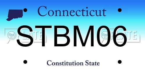 STBM06 Connecticut License Plate