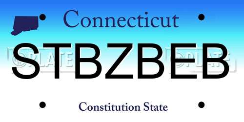 STBZBEB Connecticut License Plate