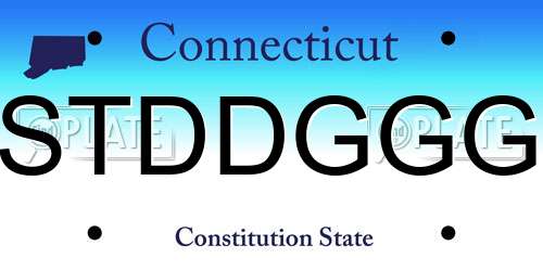 STDDGGG Connecticut License Plate