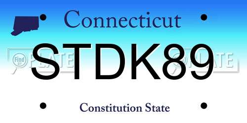 STDK89 Connecticut License Plate