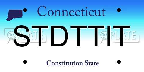 STDTTIT Connecticut License Plate
