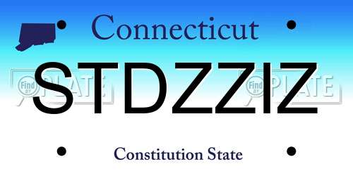 STDZZIZ Connecticut License Plate