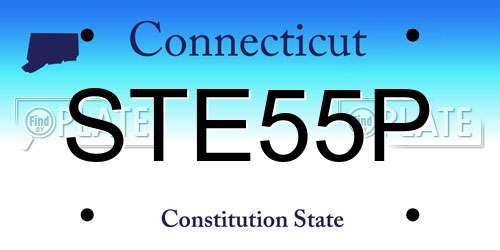STE55P Connecticut License Plate