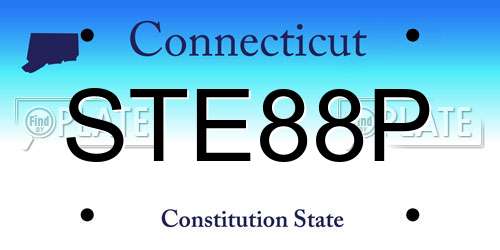 STE88P Connecticut License Plate