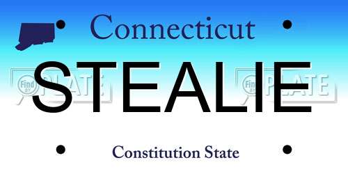 STEALIE Connecticut License Plate