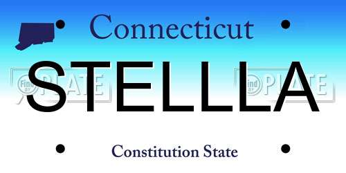 STELLLA Connecticut License Plate