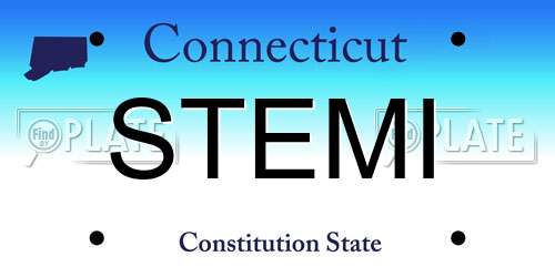 STEMI Connecticut License Plate