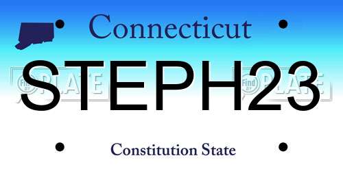 STEPH23 Connecticut License Plate