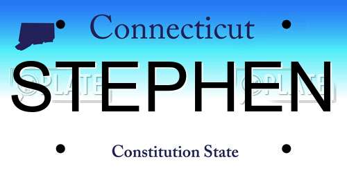 STEPHEN Connecticut License Plate