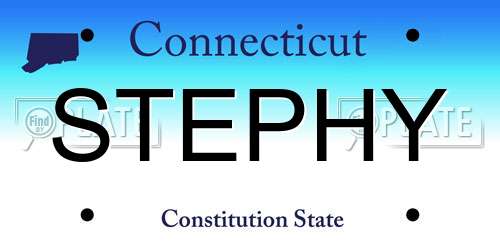STEPHY Connecticut License Plate
