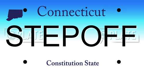 STEPOFF Connecticut License Plate
