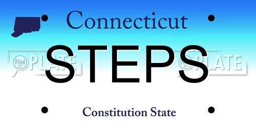 STEPS Connecticut License Plate