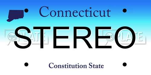 STEREO Connecticut License Plate
