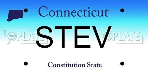 STEV Connecticut License Plate