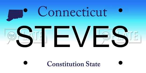 STEVES Connecticut License Plate