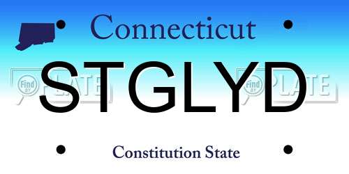 STGLYD Connecticut License Plate