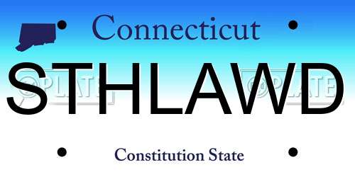 STHLAWD Connecticut License Plate