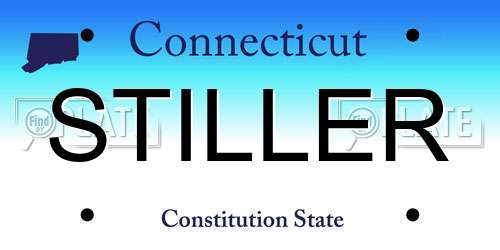 STILLER Connecticut License Plate