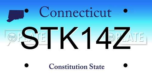 STK14Z Connecticut License Plate