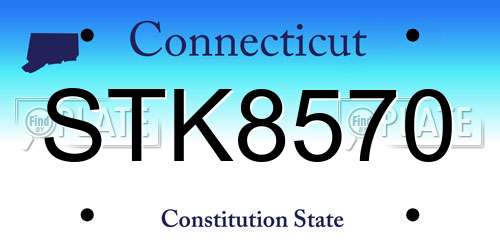 STK8570 Connecticut License Plate
