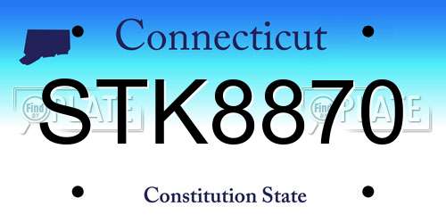 STK8870 Connecticut License Plate