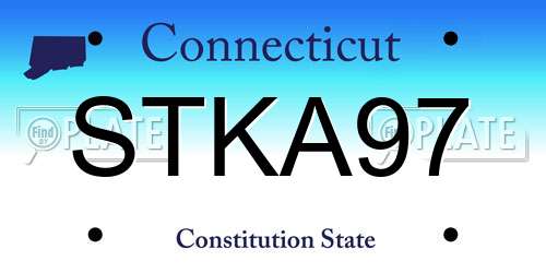 STKA97 Connecticut License Plate