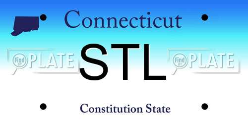 STL Connecticut License Plate