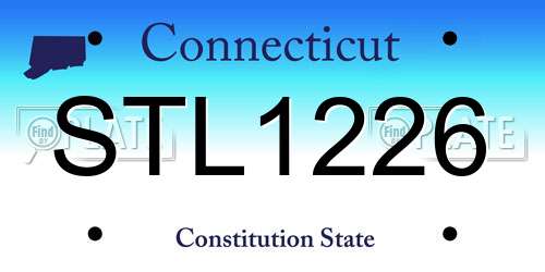 STL1226 Connecticut License Plate