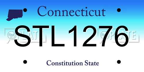 STL1276 Connecticut License Plate