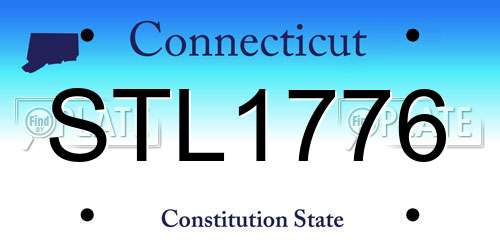 STL1776 Connecticut License Plate