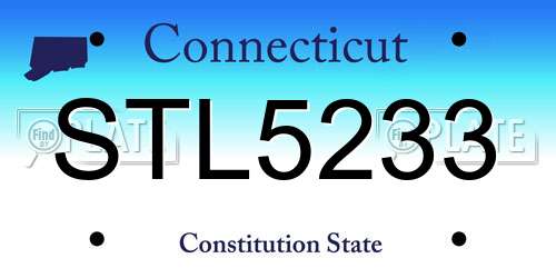 STL5233 Connecticut License Plate