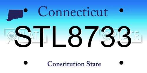 STL8733 Connecticut License Plate