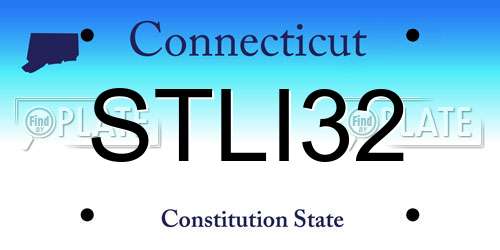 STLI32 Connecticut License Plate